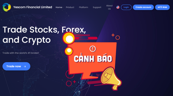 Forex: Yescom Financial, sàn Vantage những cái bẫy