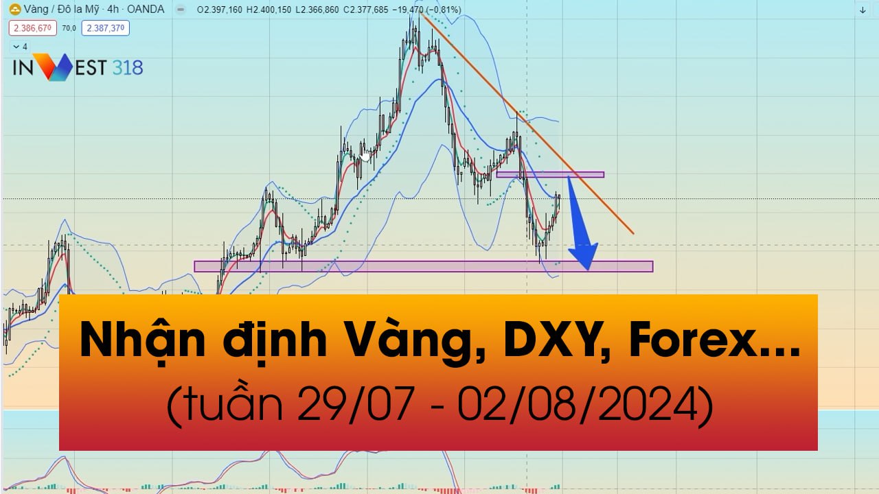 Nhận định Vàng, DXY, Forex... tuần 29/07 - 02/08/2024