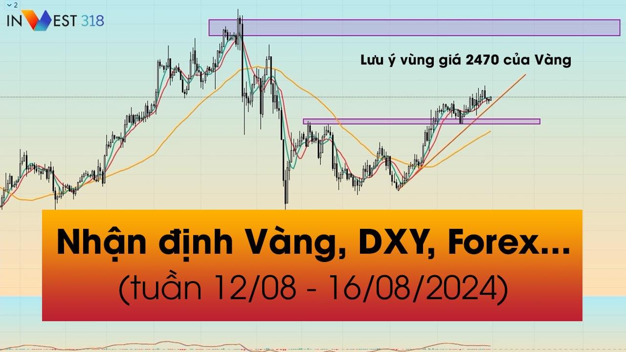 Nhận định Vàng, DXY, Forex... tuần 12/08 - 16/08/2024